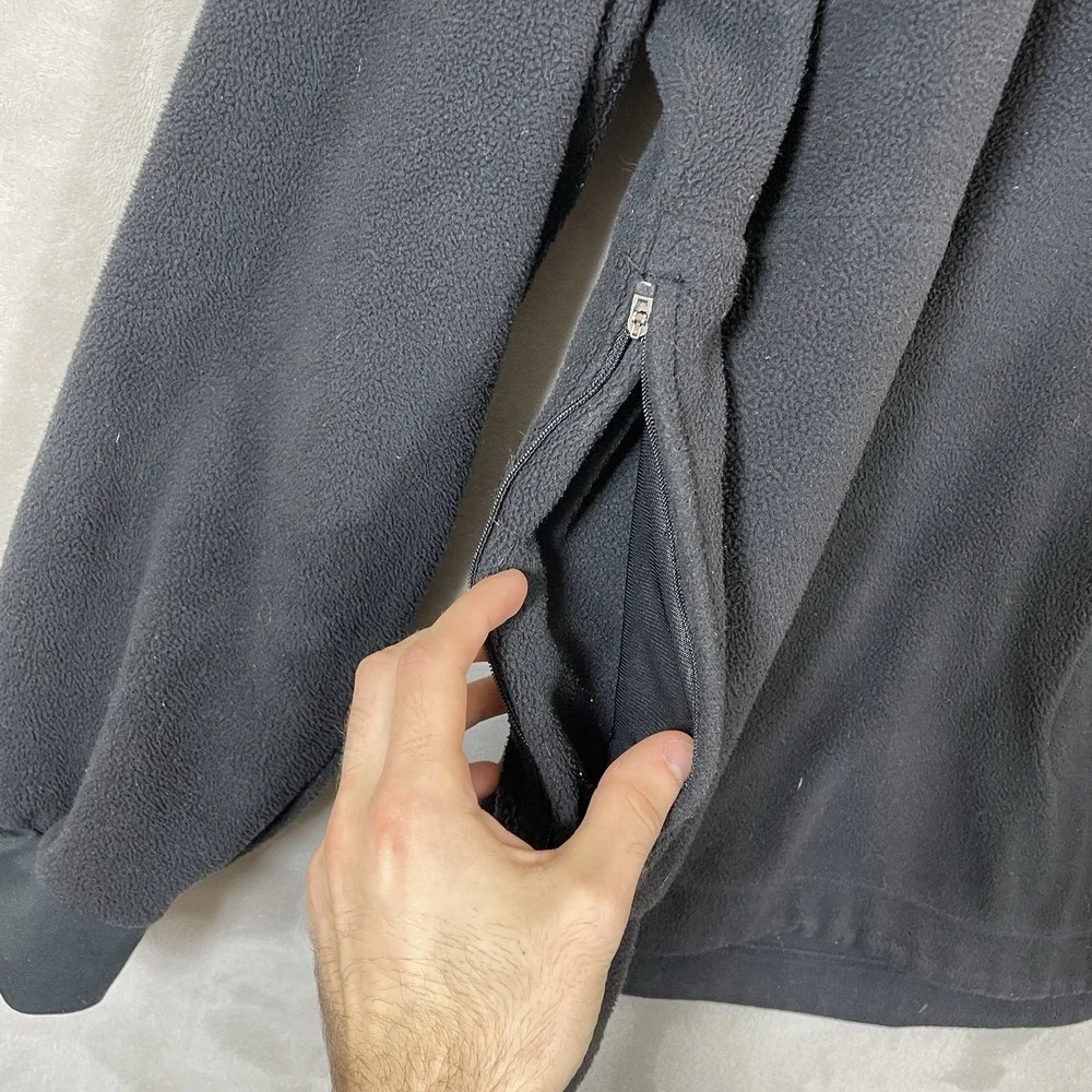 Vtg 90s Nike Center Swoosh Fleece 1/4 Zip Jacket Men 2XL Alpha Project Pockets